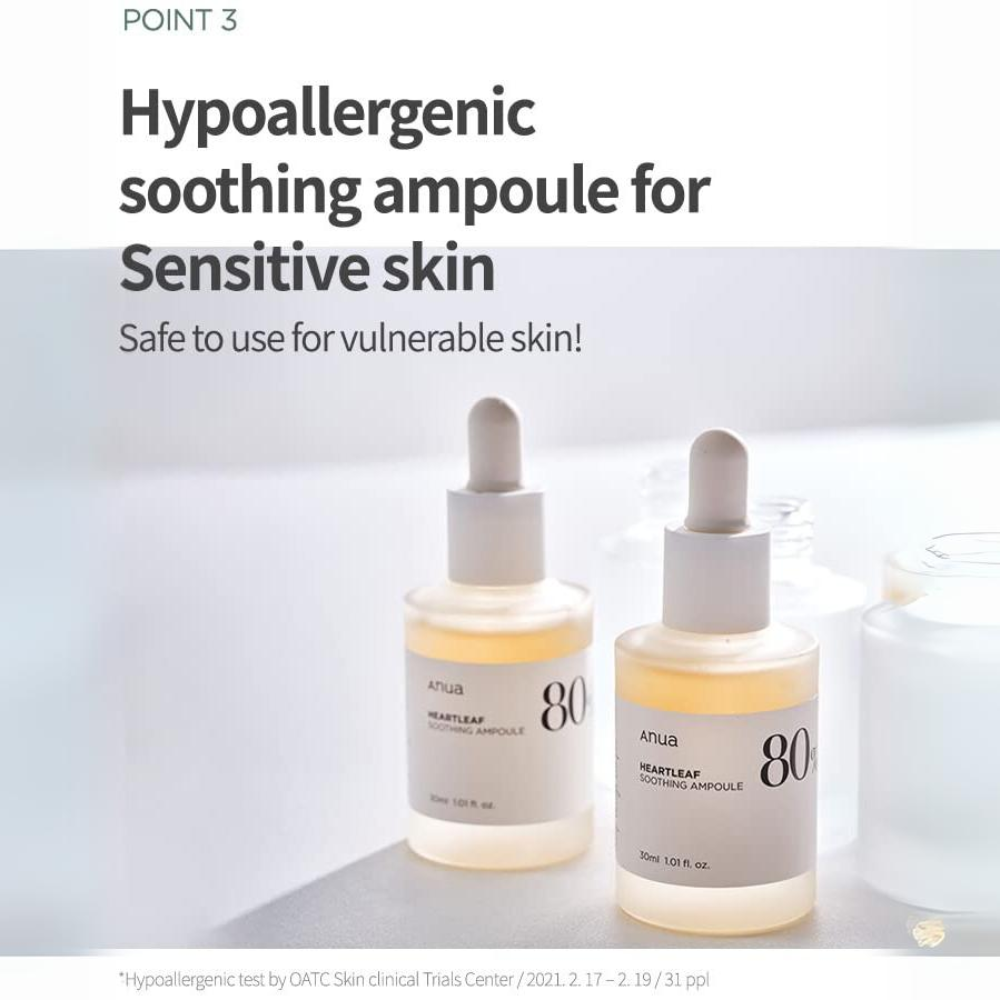Anua Heartleaf 80% Soothing Ampoule for sensitive skin