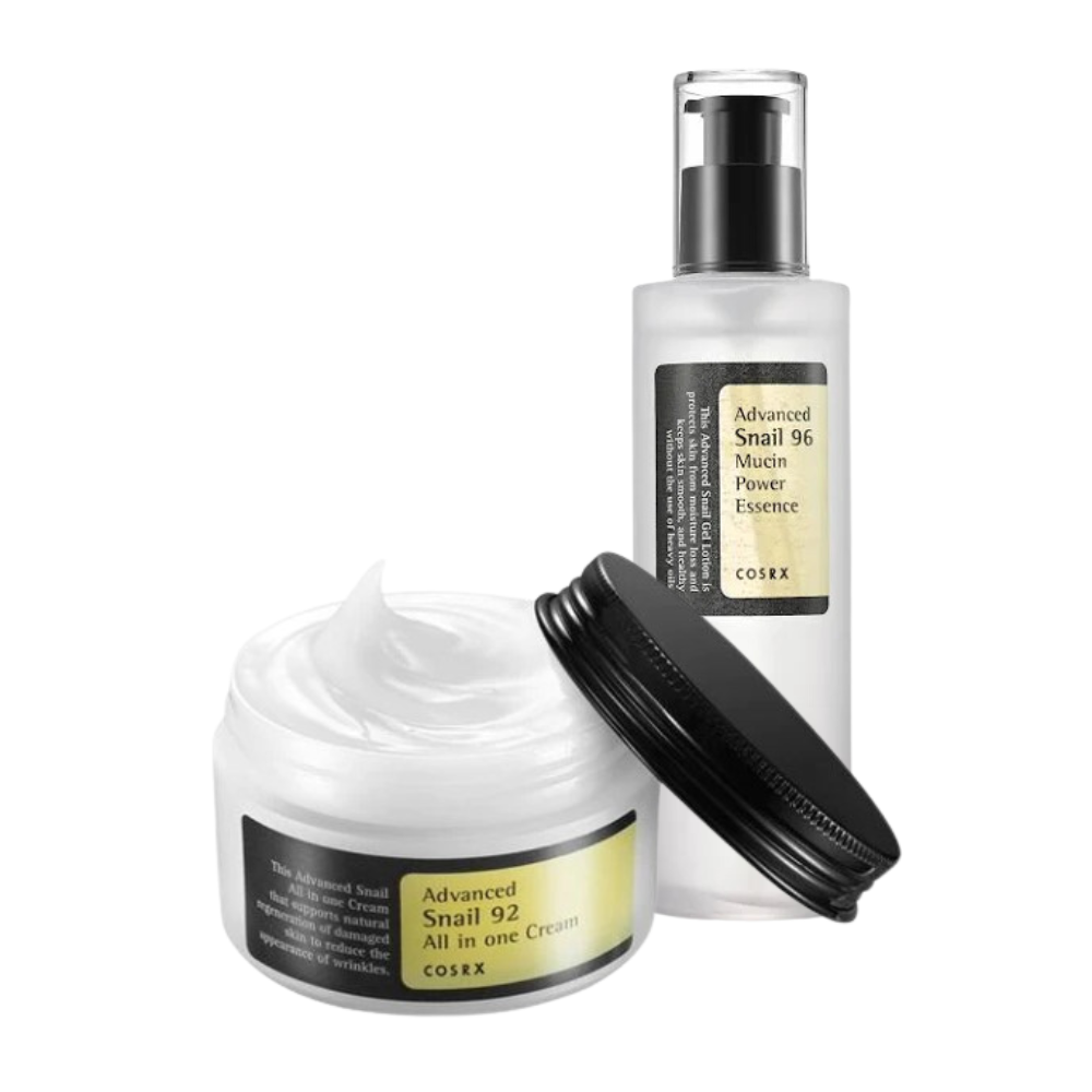 COSRX Snail Cream & Essence Korean skincare set