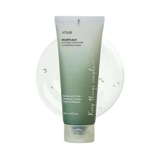 Anua - Heartleaf Succinic Moisture Cleansing Foam, 150ml