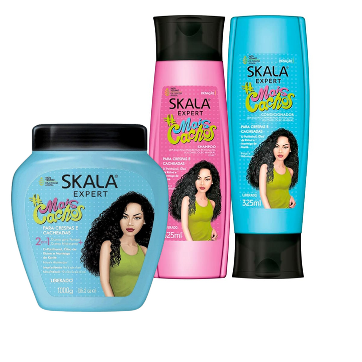 "Skala Expert Mais Cachos frizz control shampoo & conditioner
"