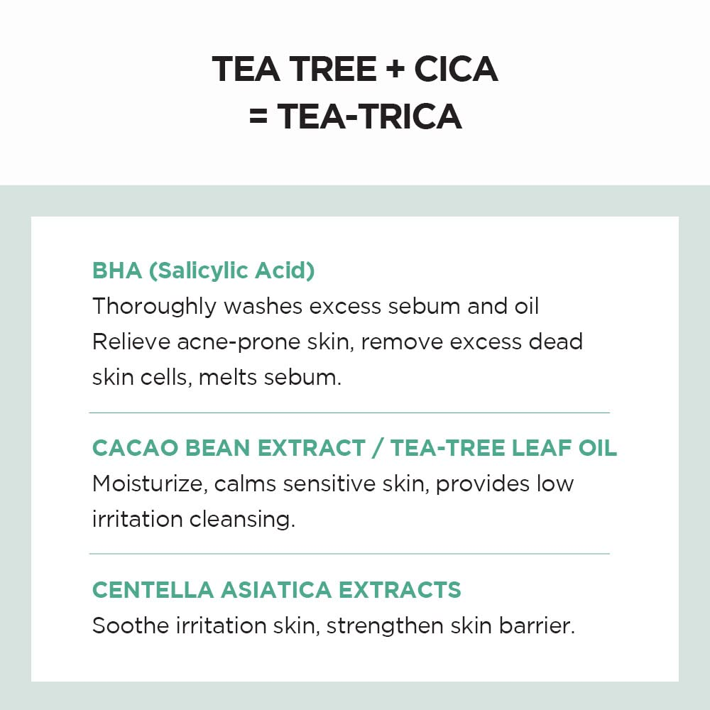 BHA Foam Cleanser with Tea Tree and Centella for clear skin