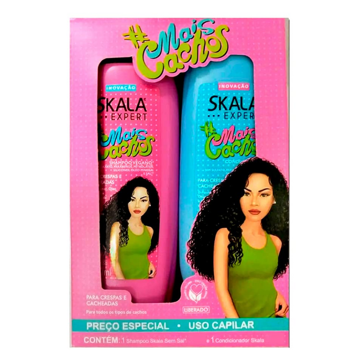 "Skala Expert Mais Cachos frizz control shampoo & conditioner
"