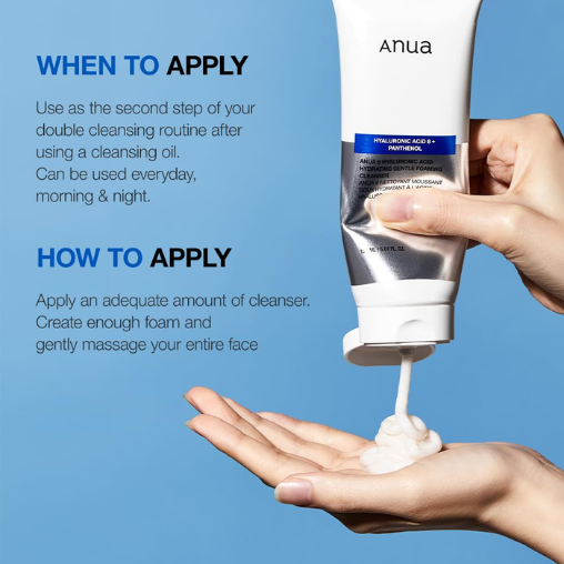 Anua Hyaluronic Acid Foaming Cleanser for Hydrated Skin