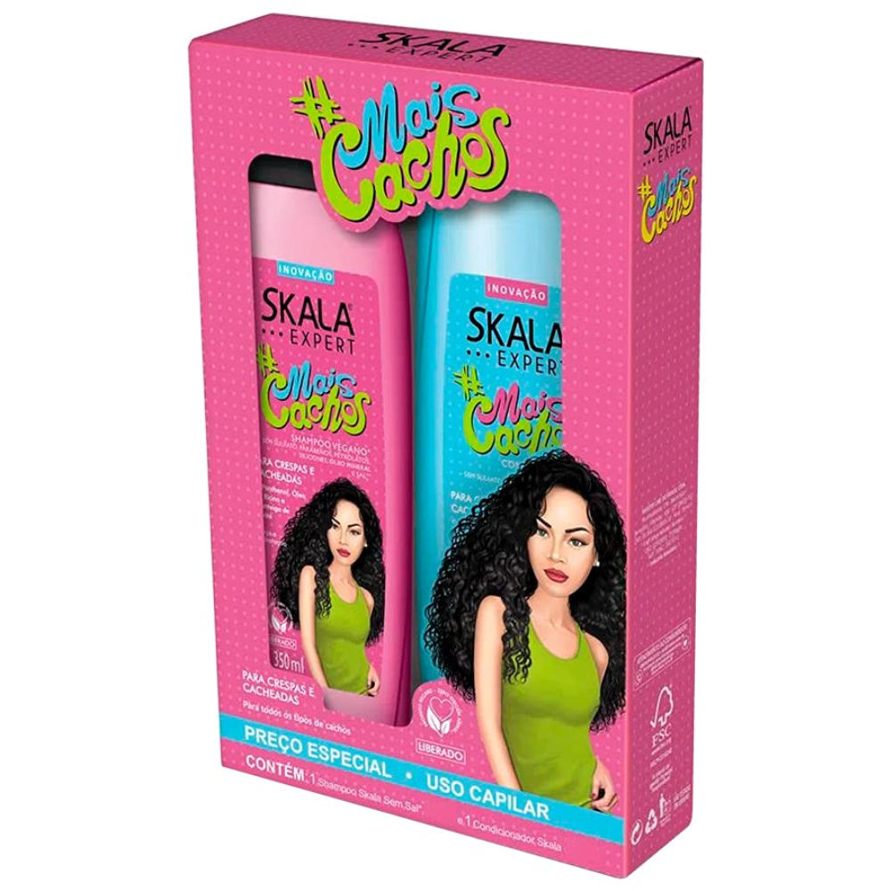 "Skala Expert Mais Cachos frizz control shampoo & conditioner
"