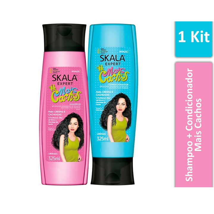 "Skala Expert Mais Cachos frizz control shampoo & conditioner
"