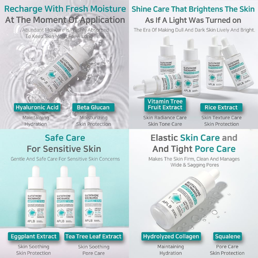 Glutathione Ampoule Serum for Hydration and Anti-Aging