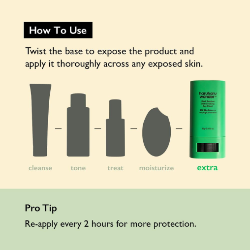 Haruharu Wonder Black Bamboo SPF 50 Sunscreen Stick