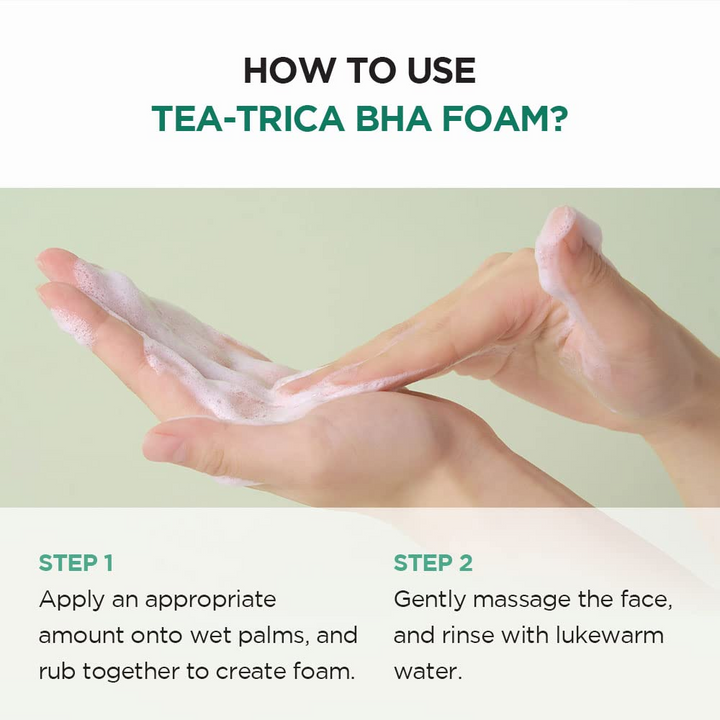 BHA Foam Cleanser with Tea Tree and Centella for clear skin