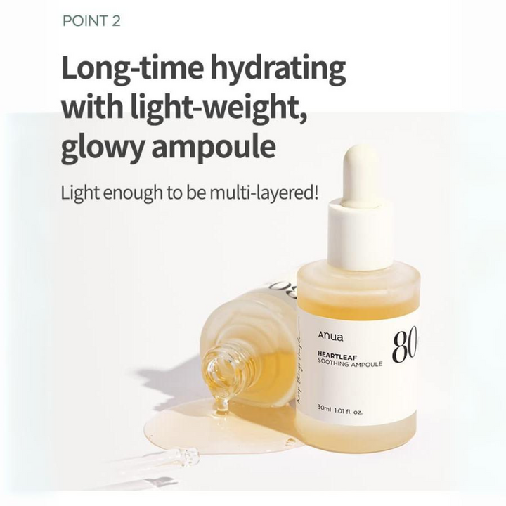 Anua Heartleaf 80% Soothing Ampoule for sensitive skin