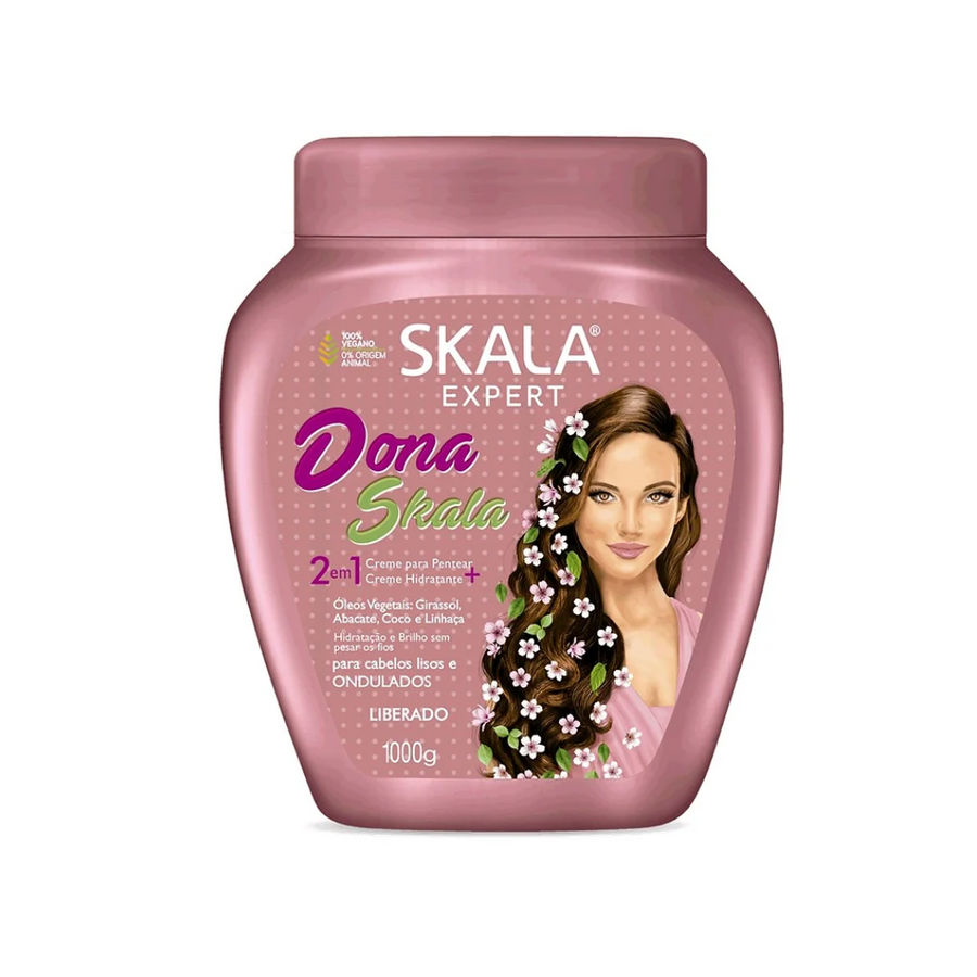 Vegan hydratig hair treatment cream for wavy & straight hair