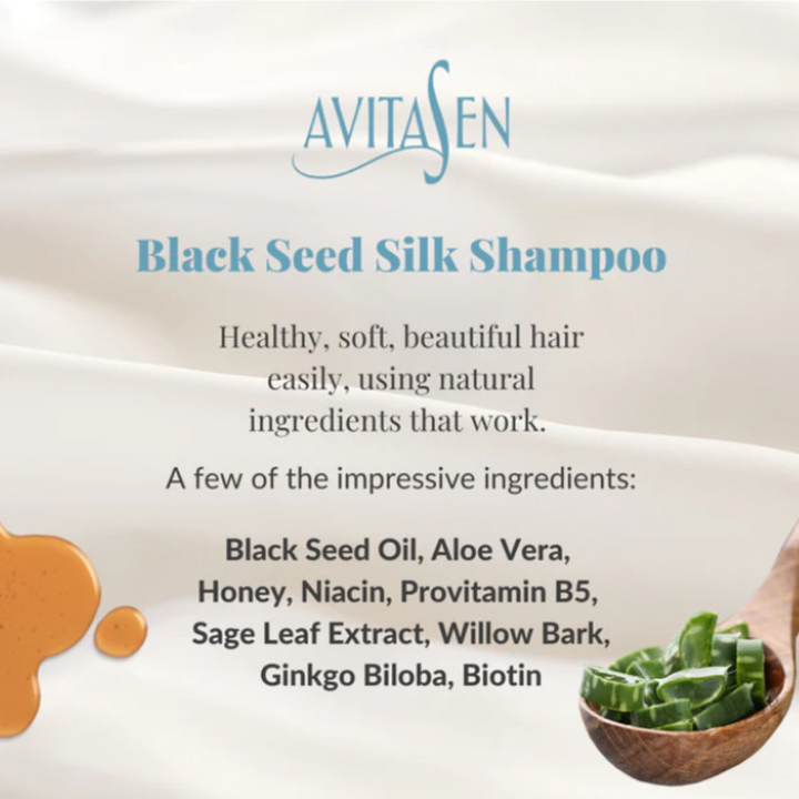 Black Seed Silk Shampoo for Hair Growth and Natural Hair Care