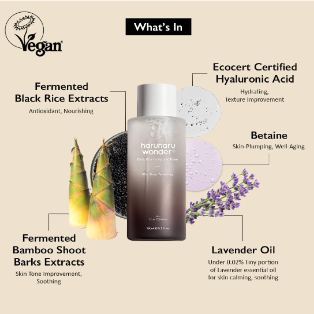 Haruharu WONDER Black Rice Hyaluronic Toner for Hydration