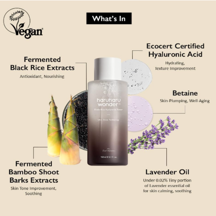 Haruharu WONDER Black Rice Hyaluronic Toner for Hydration