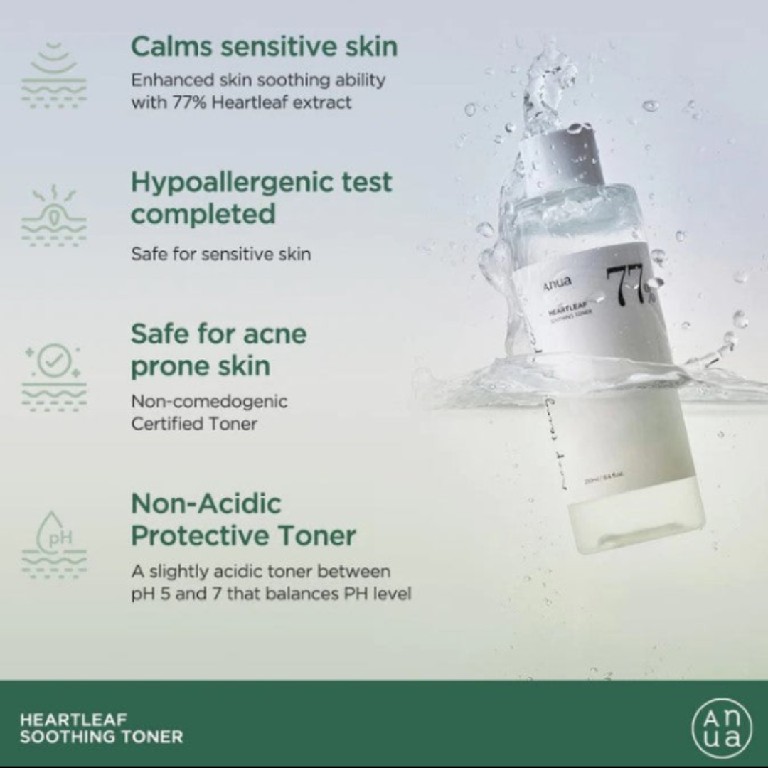 Heartleaf Soothing Toner for Hydrated Skin