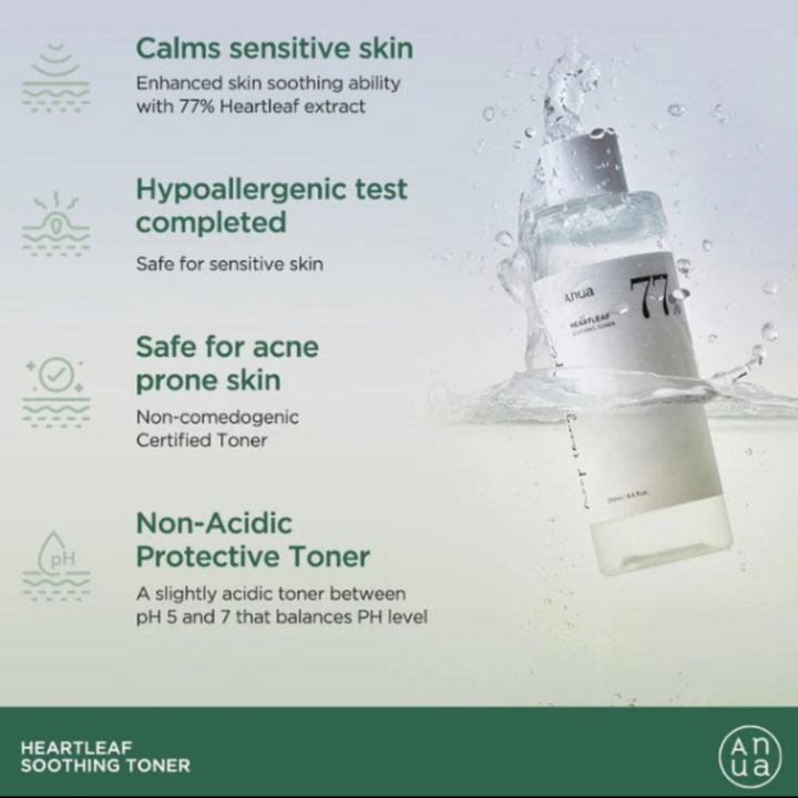 Heartleaf Soothing Toner for Hydrated Skin