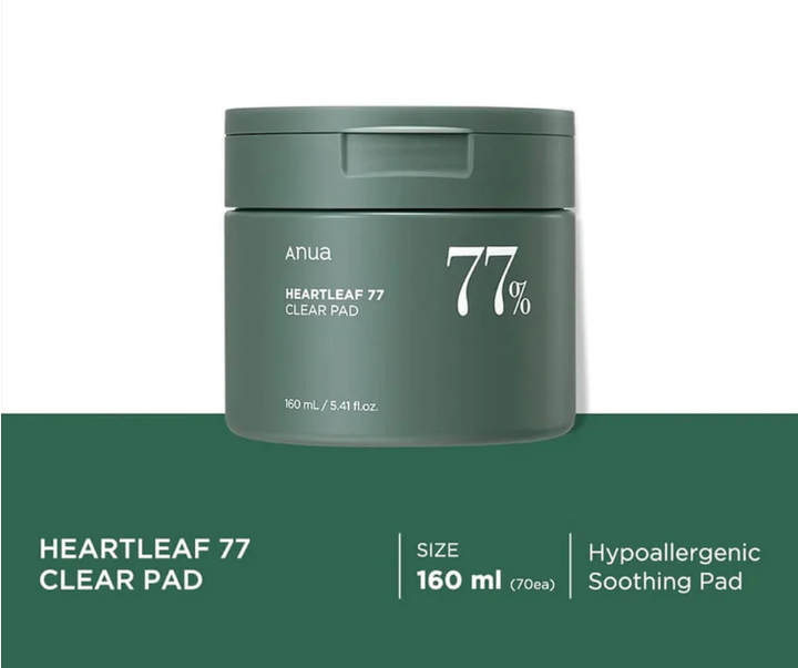 Anua Heartleaf 77% Clear Pad for soothing and pore-tightening