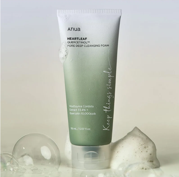 Anua Heartleaf Cleansing Foam for acne-prone skin