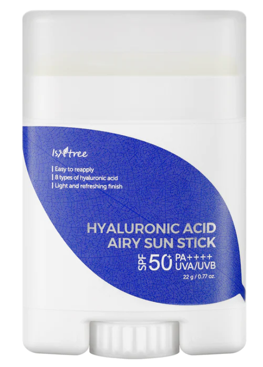 Isntree Hyaluronic Acid Airy Sun Stick Lightweight Sunscreen, SPF 50+ PA++++ 22g / 0.77 oz.