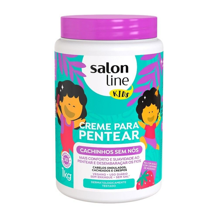 Salon Line Creme Para Pentear (Kids) - Cachinhos Sem Nos (Detangler), 1kg