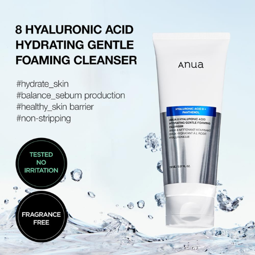 Anua - 8 Hyaluronic Acid Hydrating Gentle Foaming Cleanser, 150ml