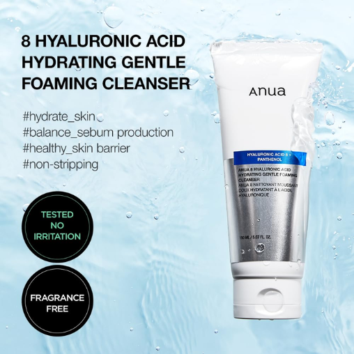 Anua - 8 Hyaluronic Acid Hydrating Gentle Foaming Cleanser, 150ml