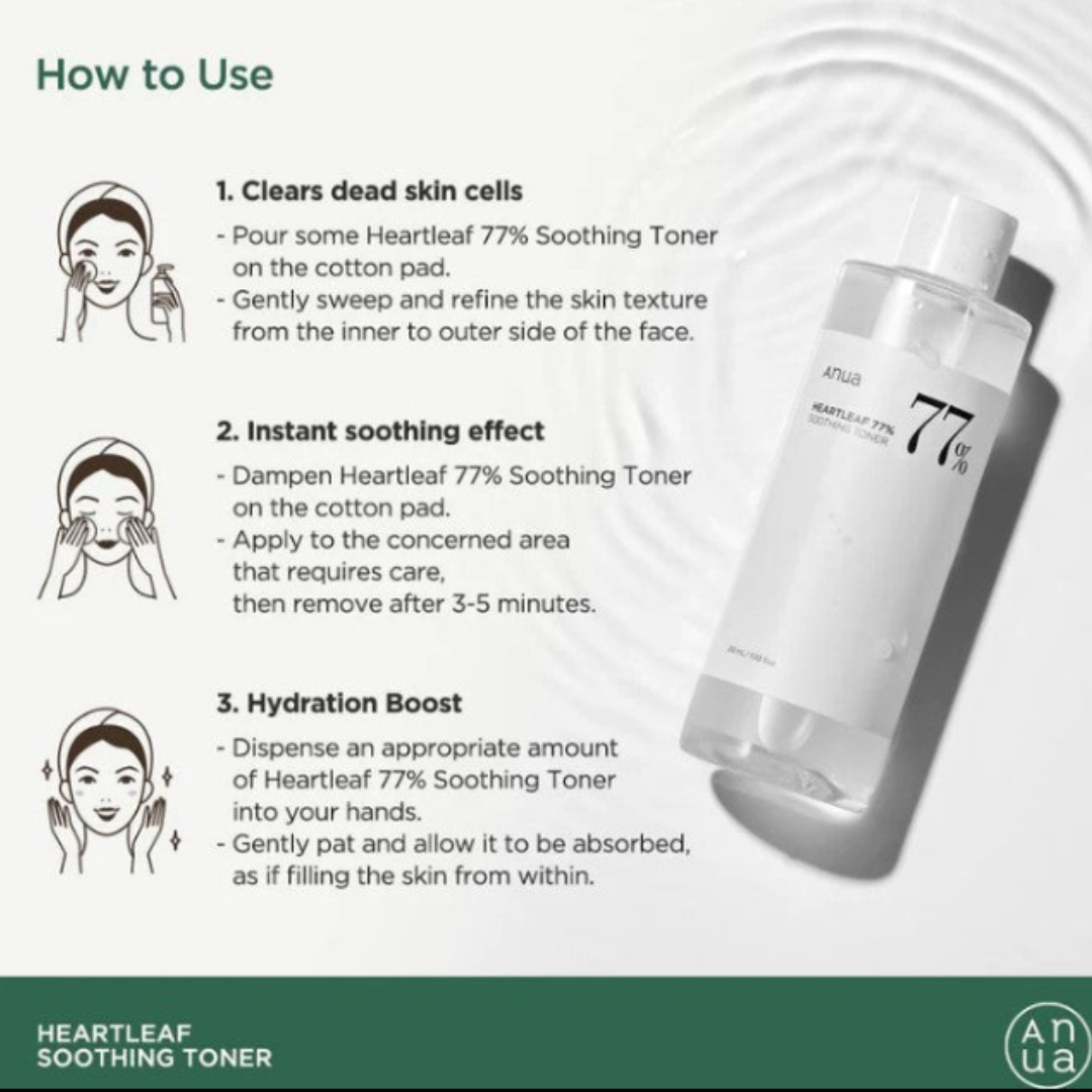 Heartleaf Soothing Toner for Hydrated Skin