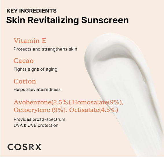 CosRx Vitamin E Vitalizing Sunscreen, 50ml